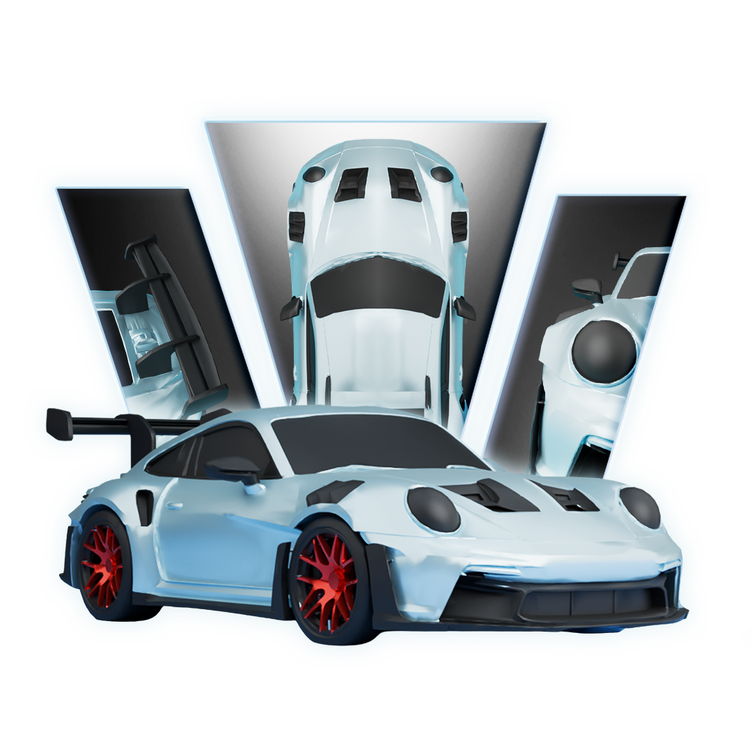 Porsche 911 Sports Car 3D Print Model