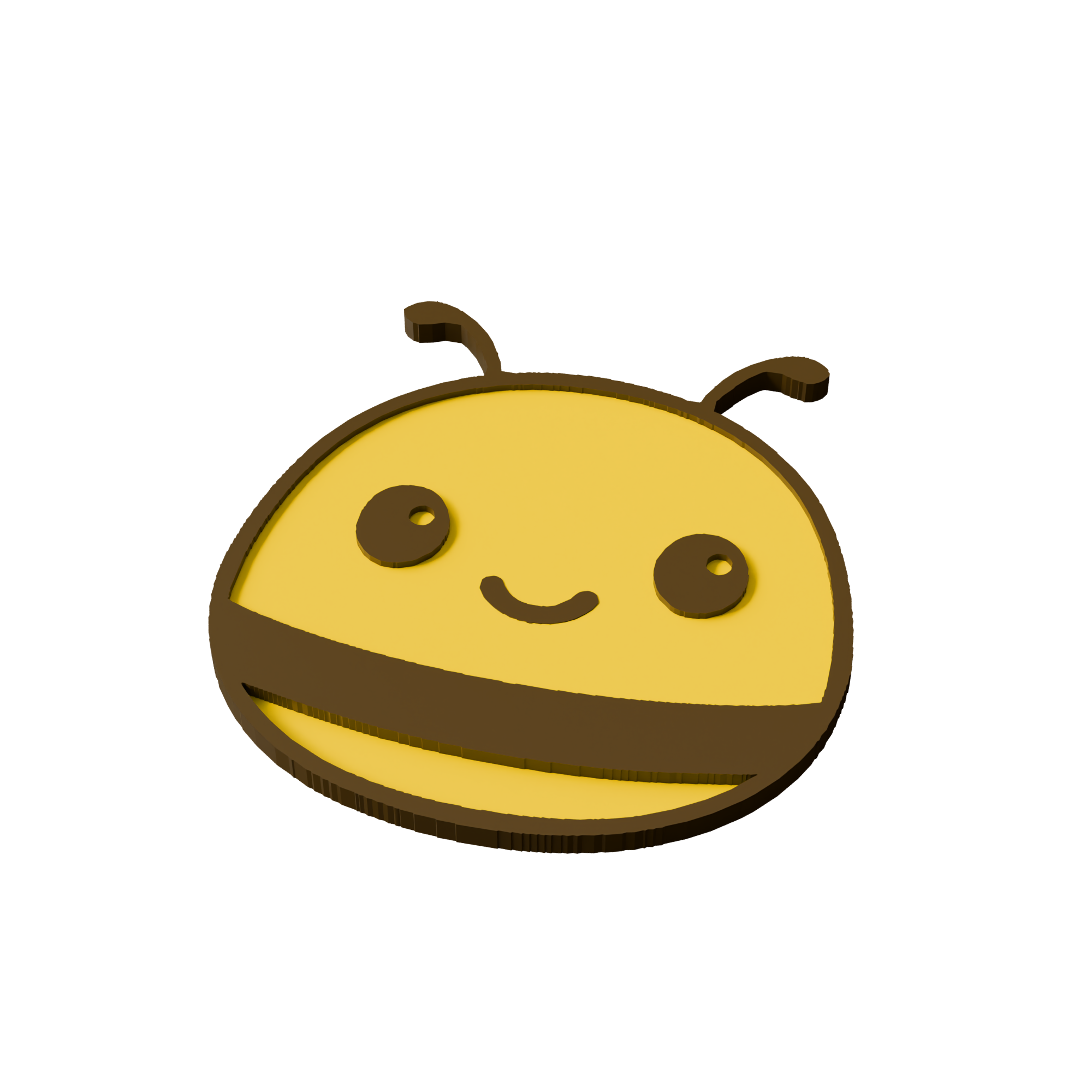 Western Honey Bee Animal Coaster 3D Print Model