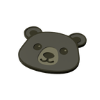American Black Bear Animal Coaster 3D Print Model