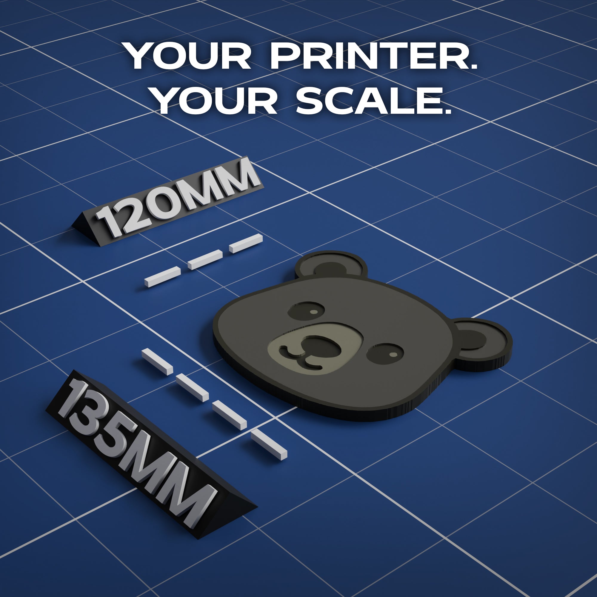 American Black Bear Animal Coaster 3D Print Model