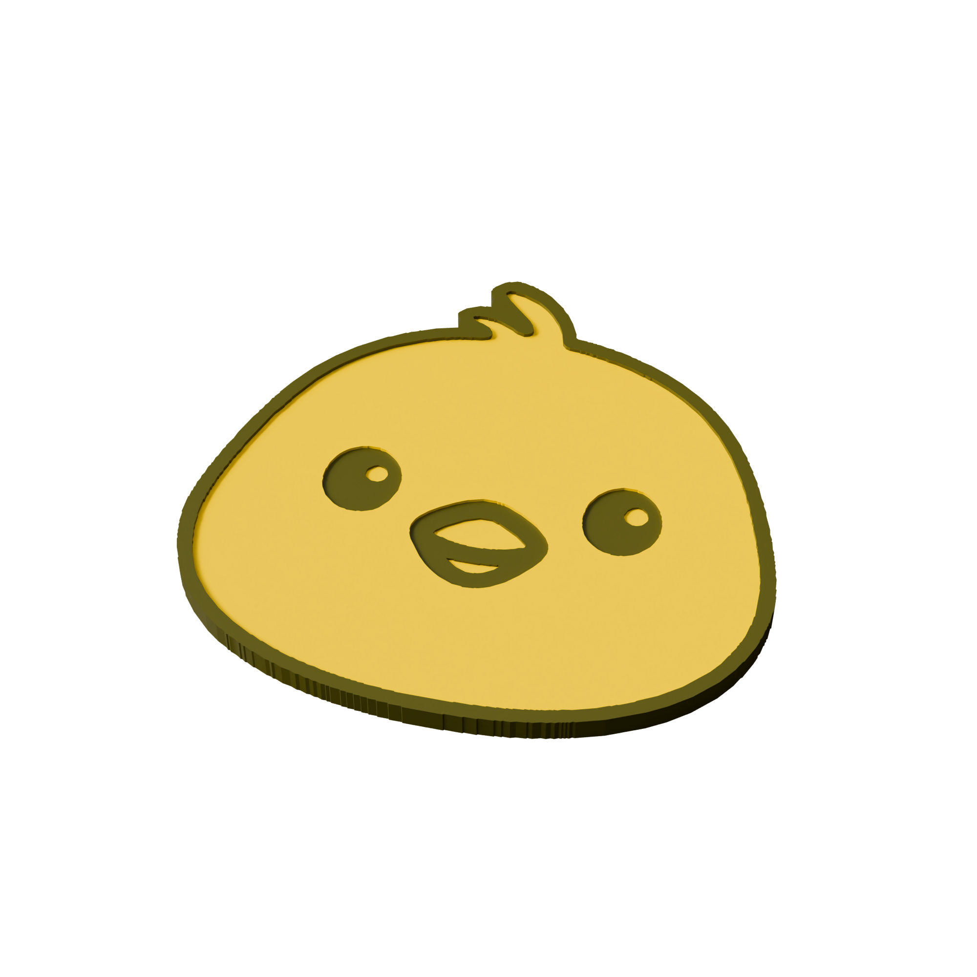 Yellow Baby Chick Animal Coaster 3D Print Model Main image