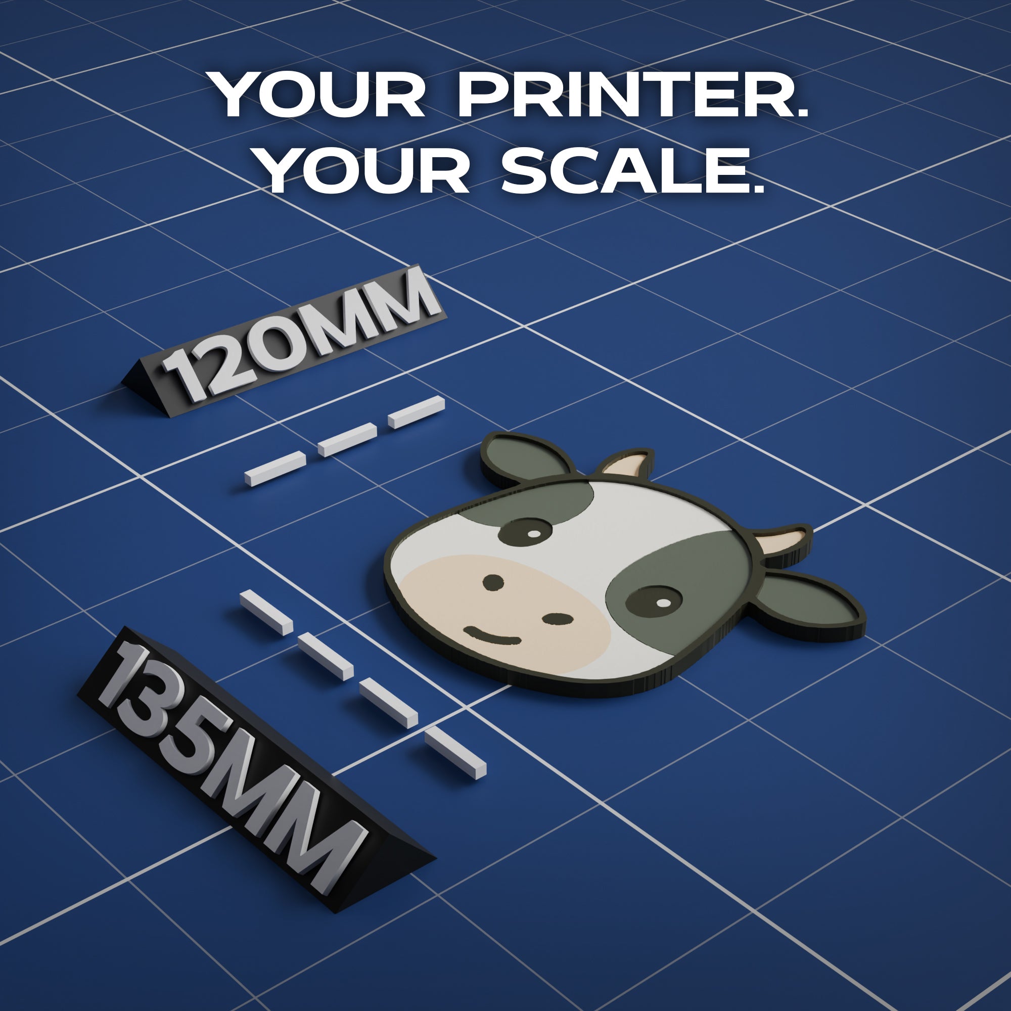 Holstein Cow Animal Coaster 3D Print Model