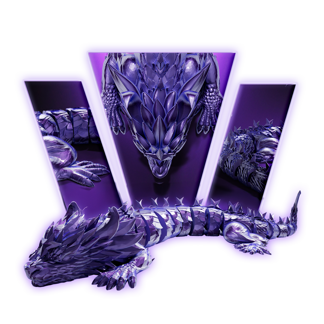 Celestial Articulated Dragon 3D Print Model Main image