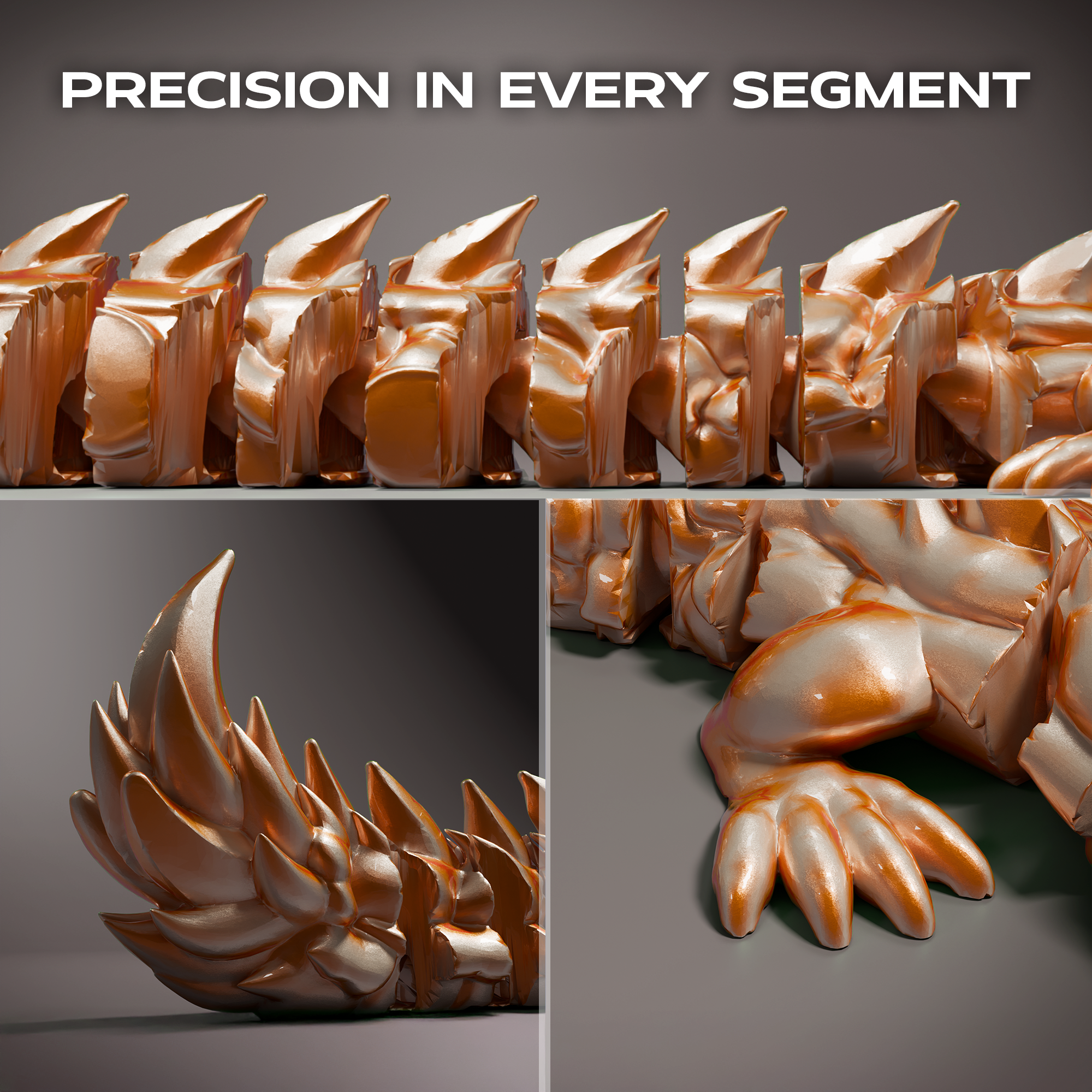 Ground Articulated Dragon 3D Print Model