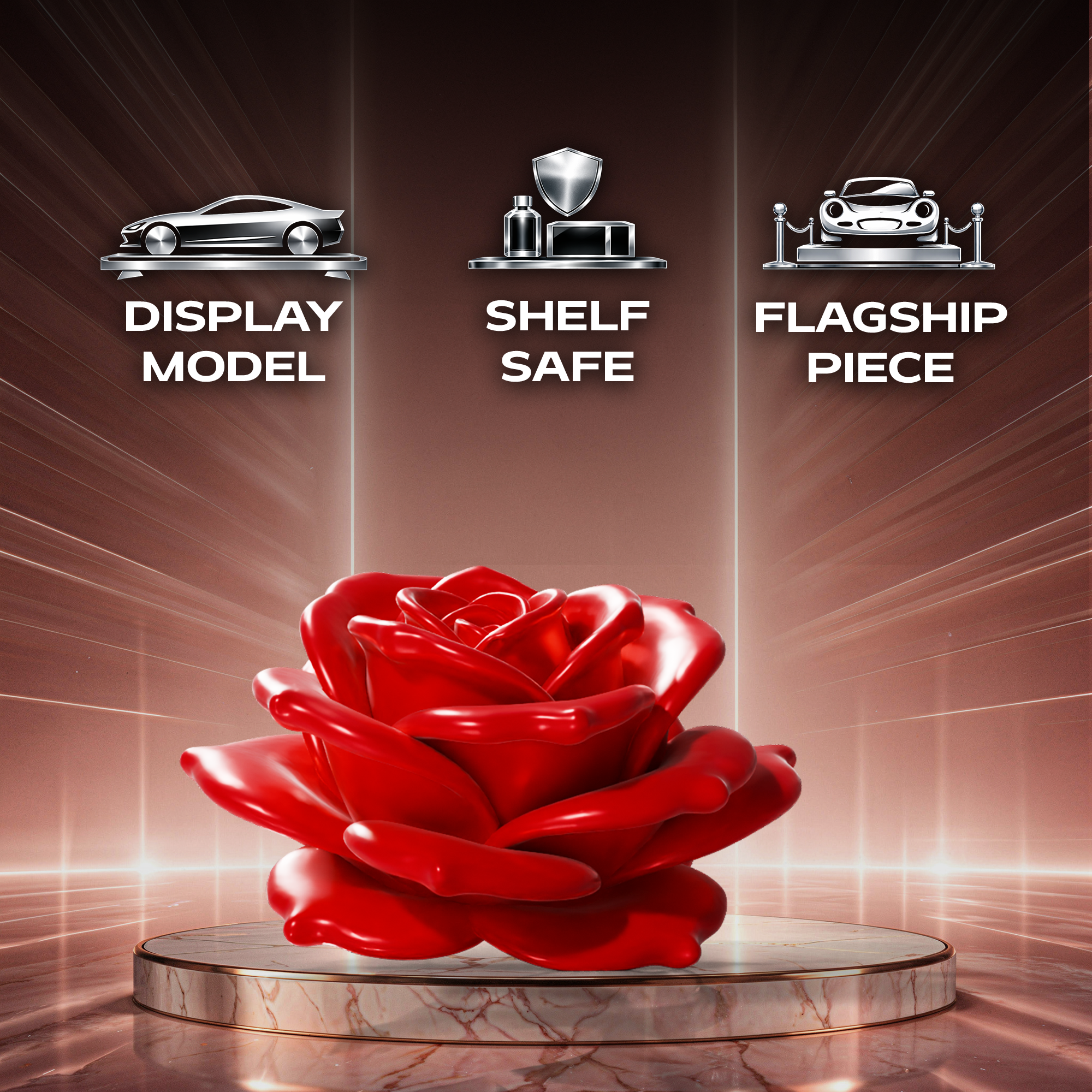 Rose Flower 3D Print Model