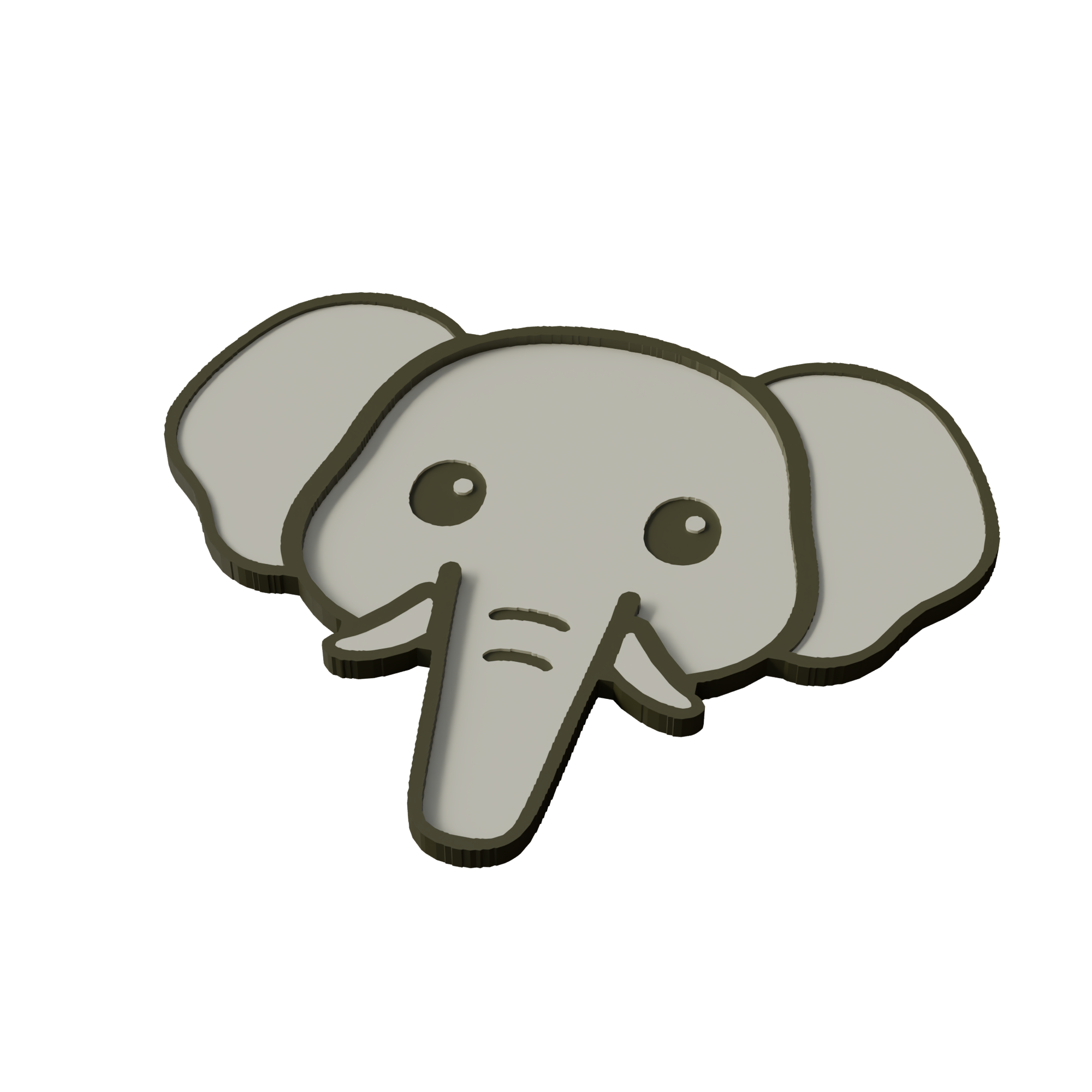 African Bush Elephant Animal Coaster 3D Print Model Main image