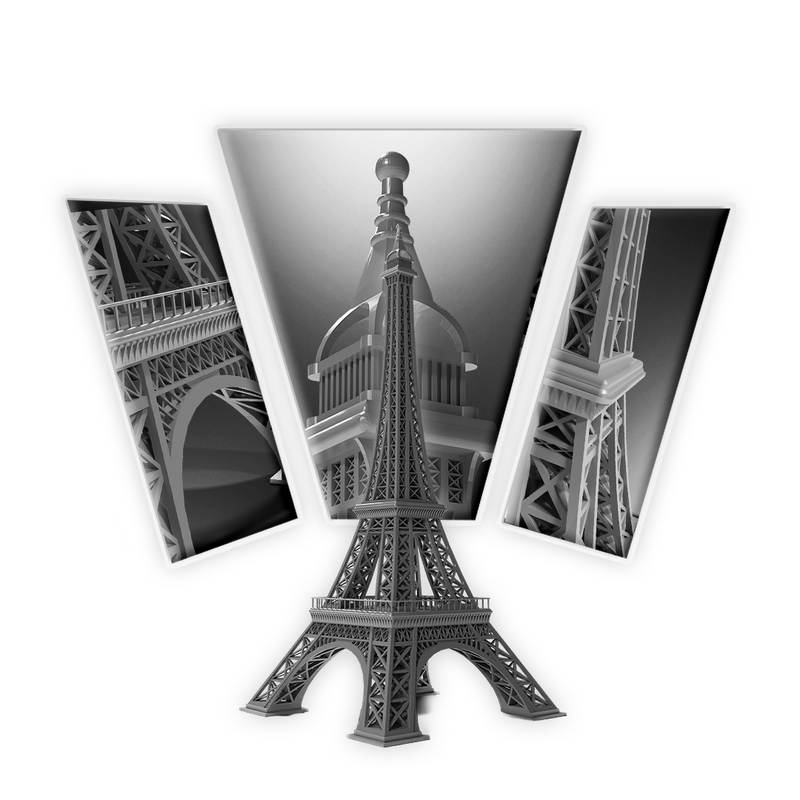 Eiffel Tower Monument 3D Print Model