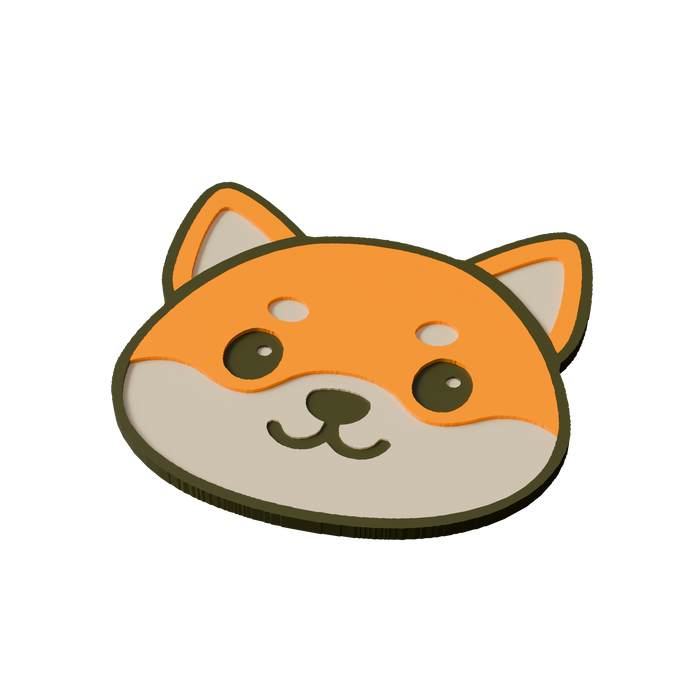 Red Fox Animal Coaster 3D Print Model