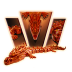 Fire Articulated Dragon 3D Print Model