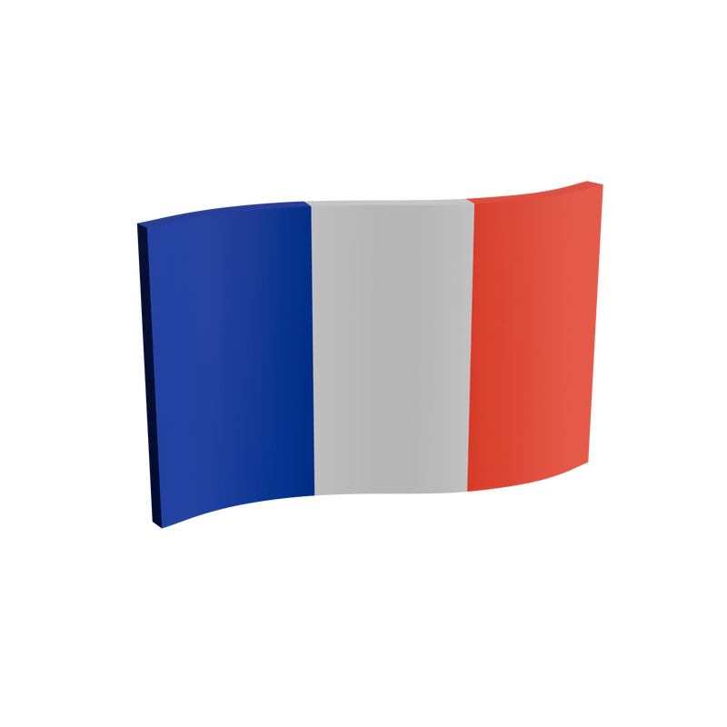 France Flag 3D Print Model