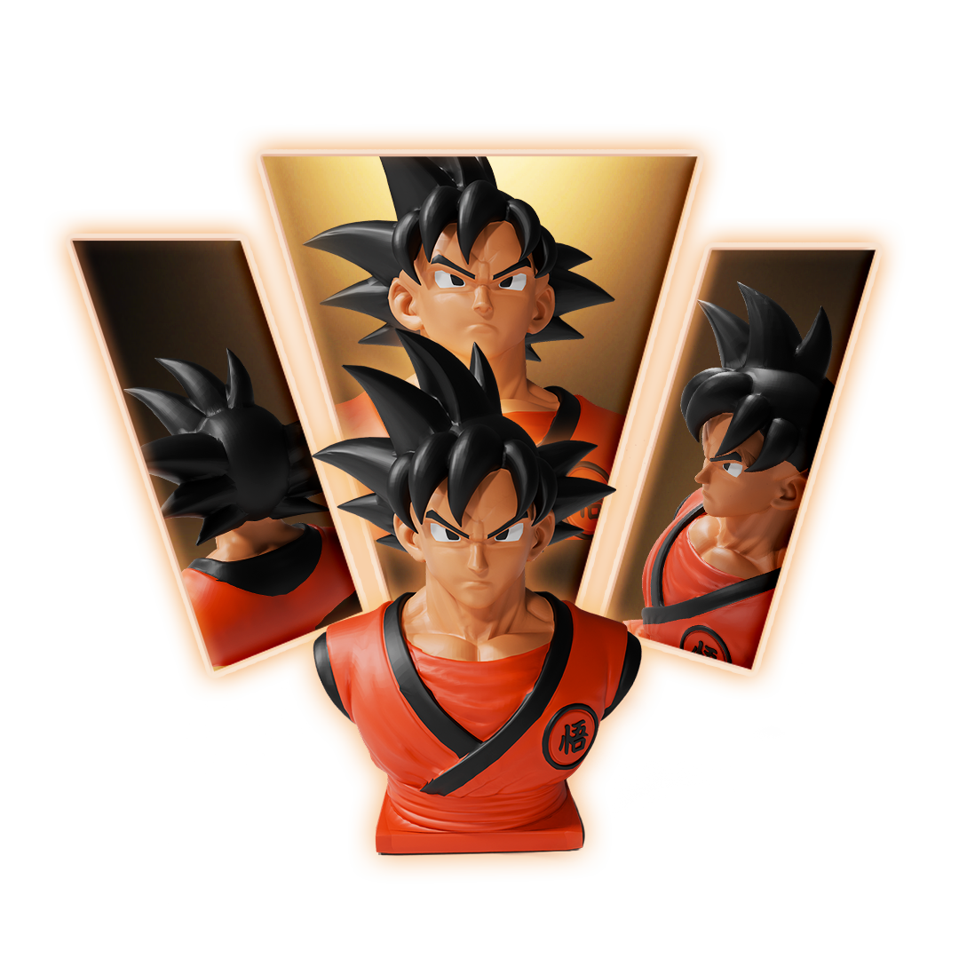 Goku Bust Dragon Ball 3D Print Model Main image
