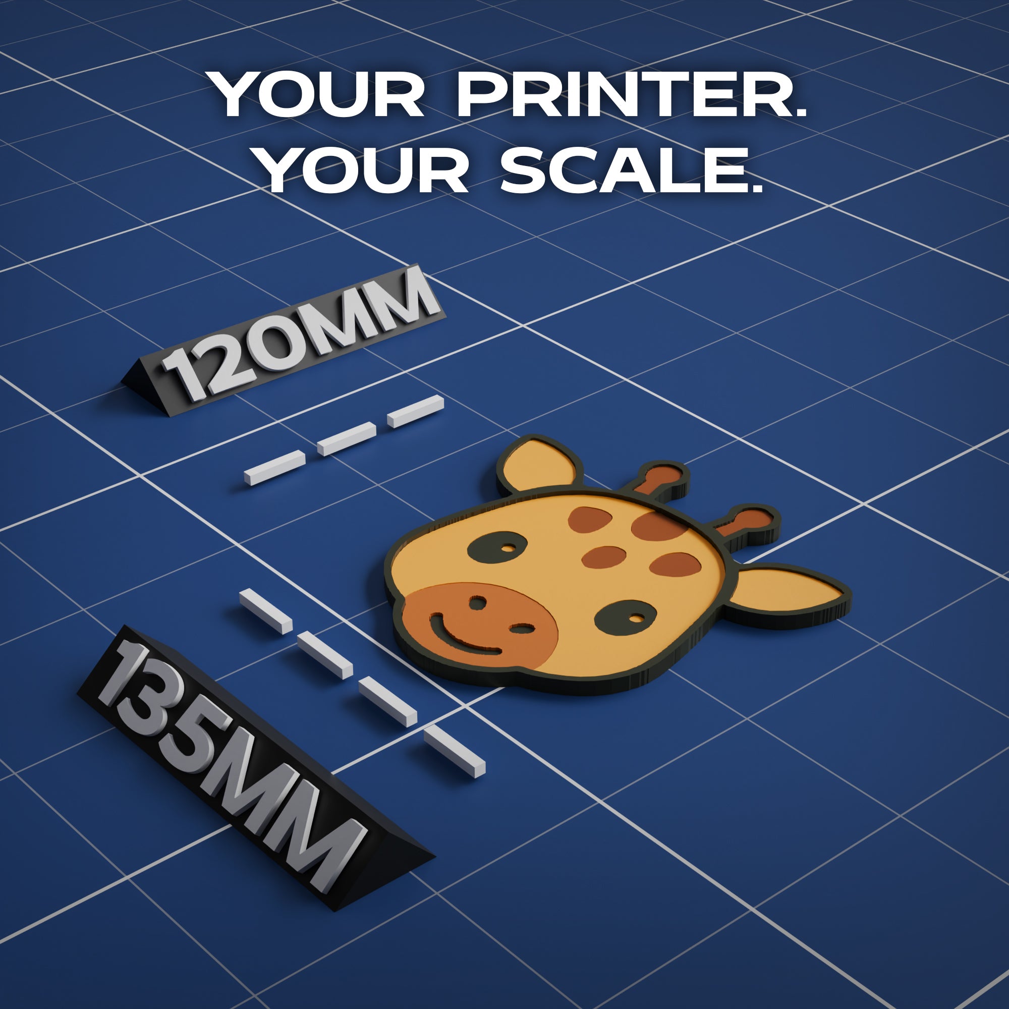 Masai Giraffe Animal Coaster 3D Print Model