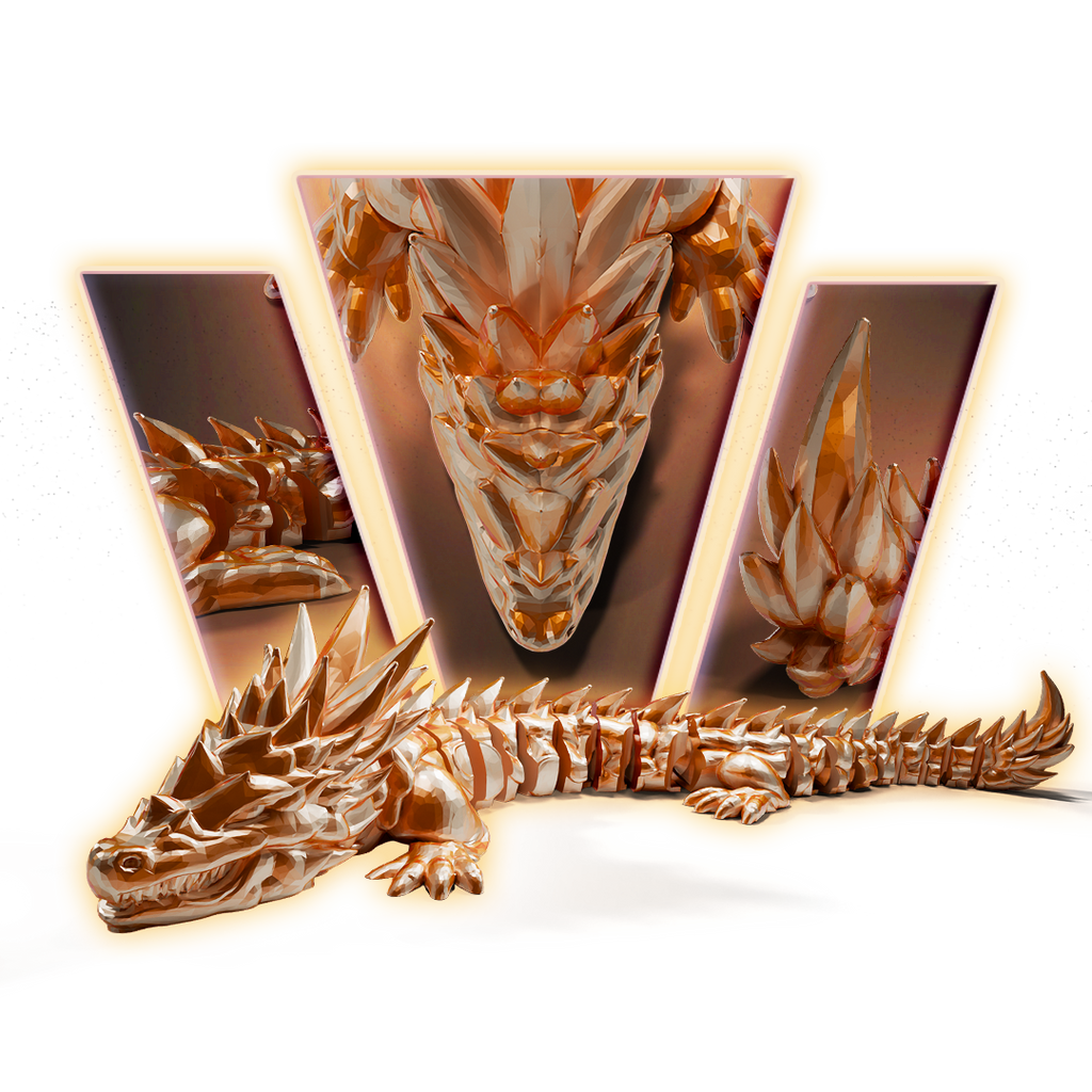 Ground Articulated Dragon 3D Print Model