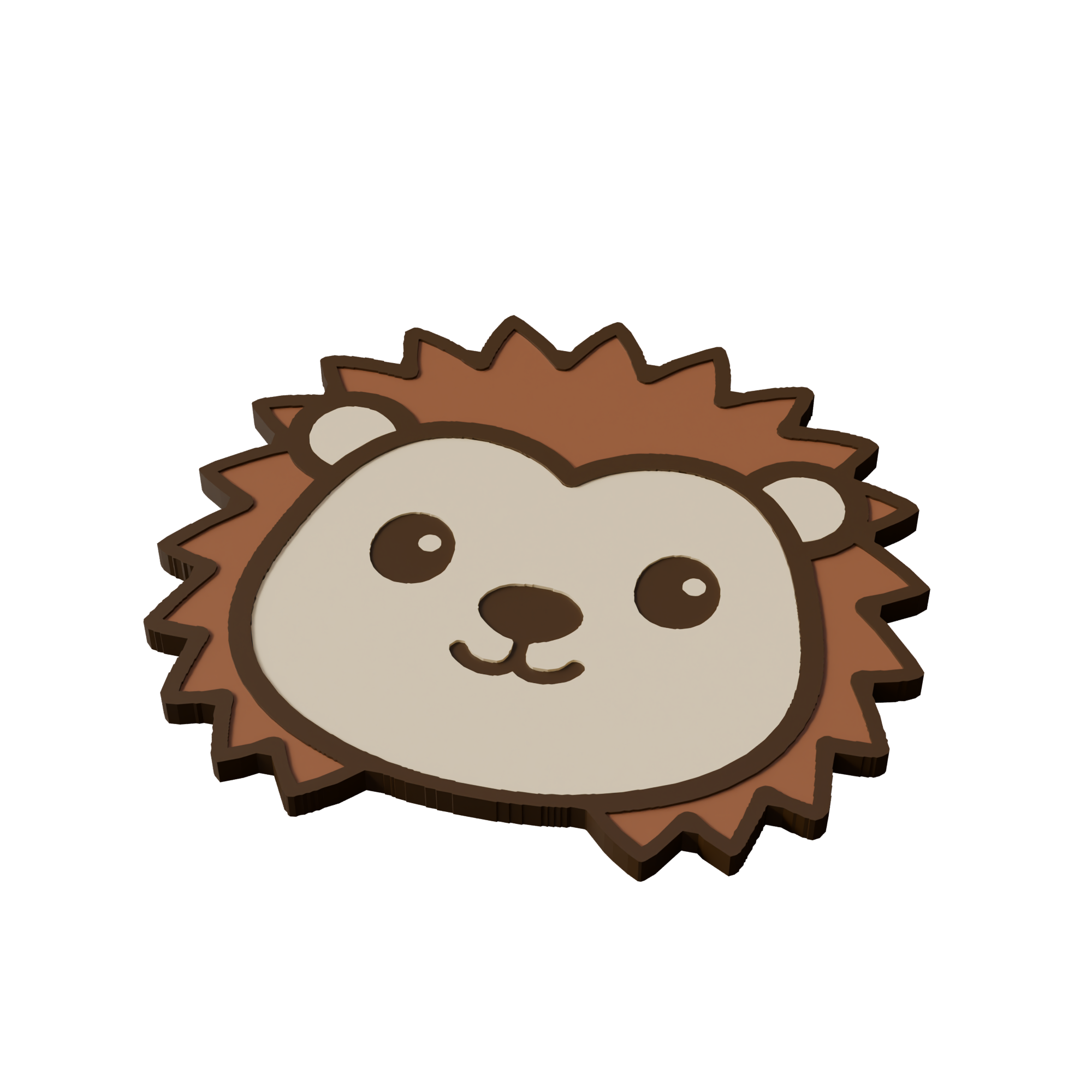 European Hedgehog Animal Coaster 3D Print Model Main image