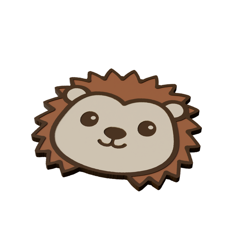 European Hedgehog Animal Coaster 3D Print Model