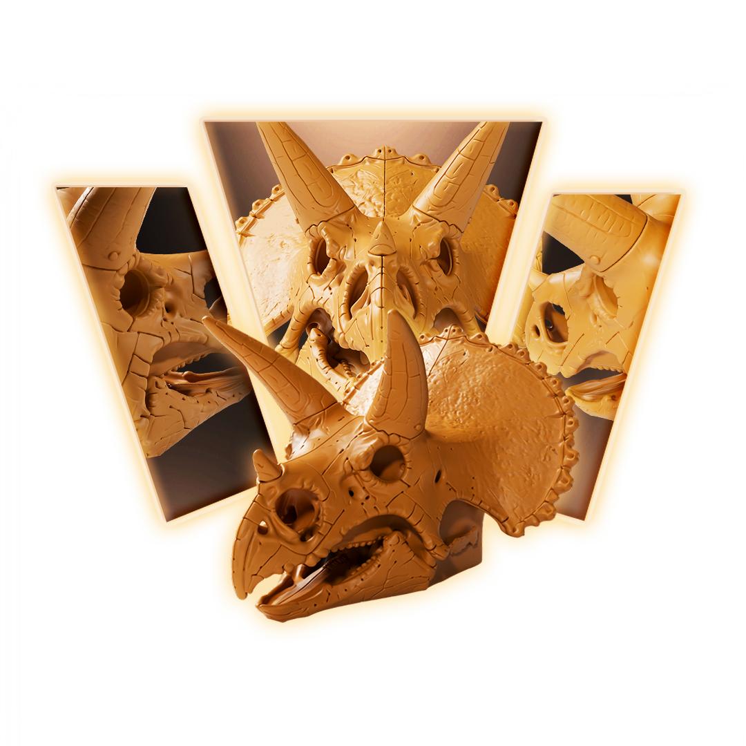 Triceratops Skull 3D Print Model