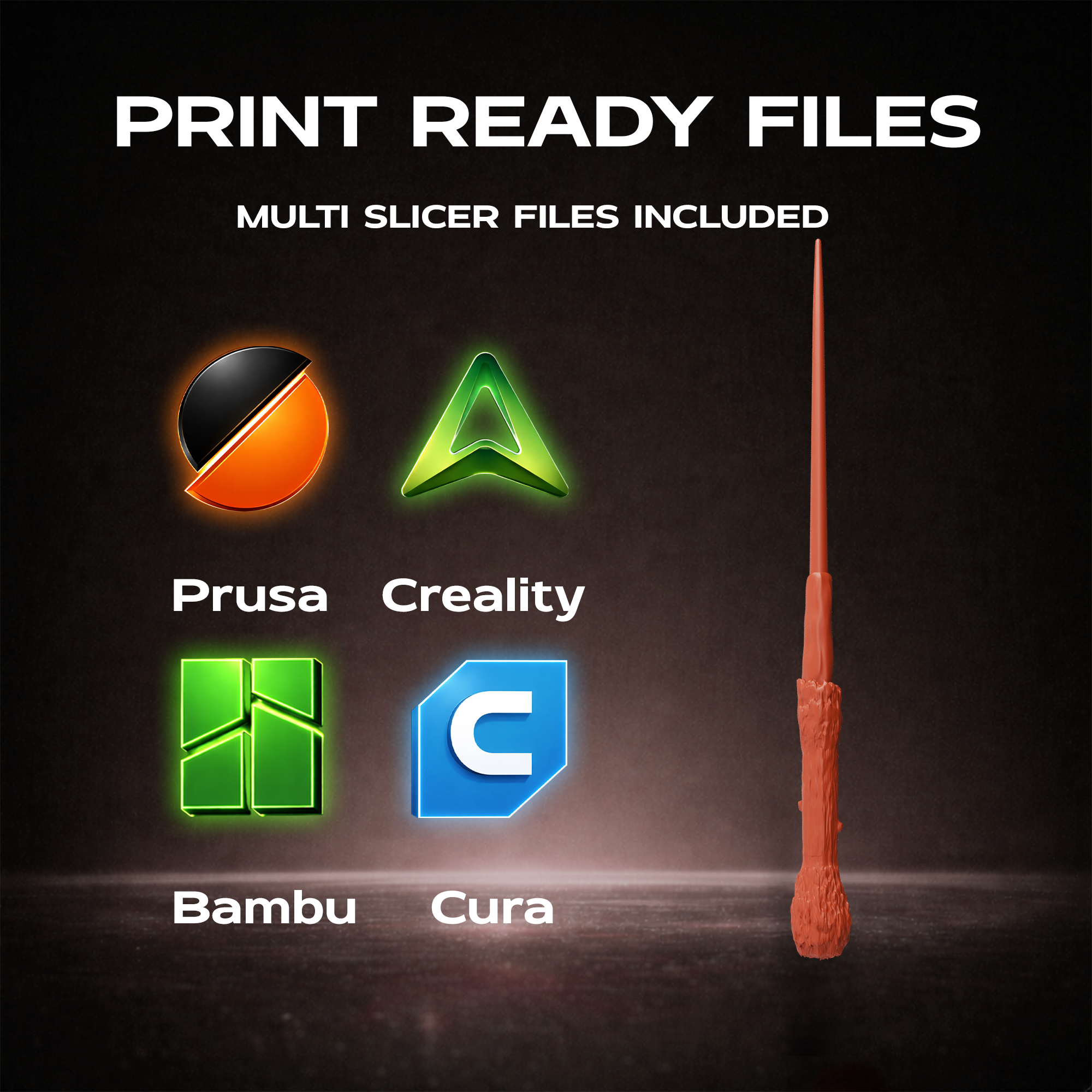 Harry Potter's Holly Wand 3D Print Model