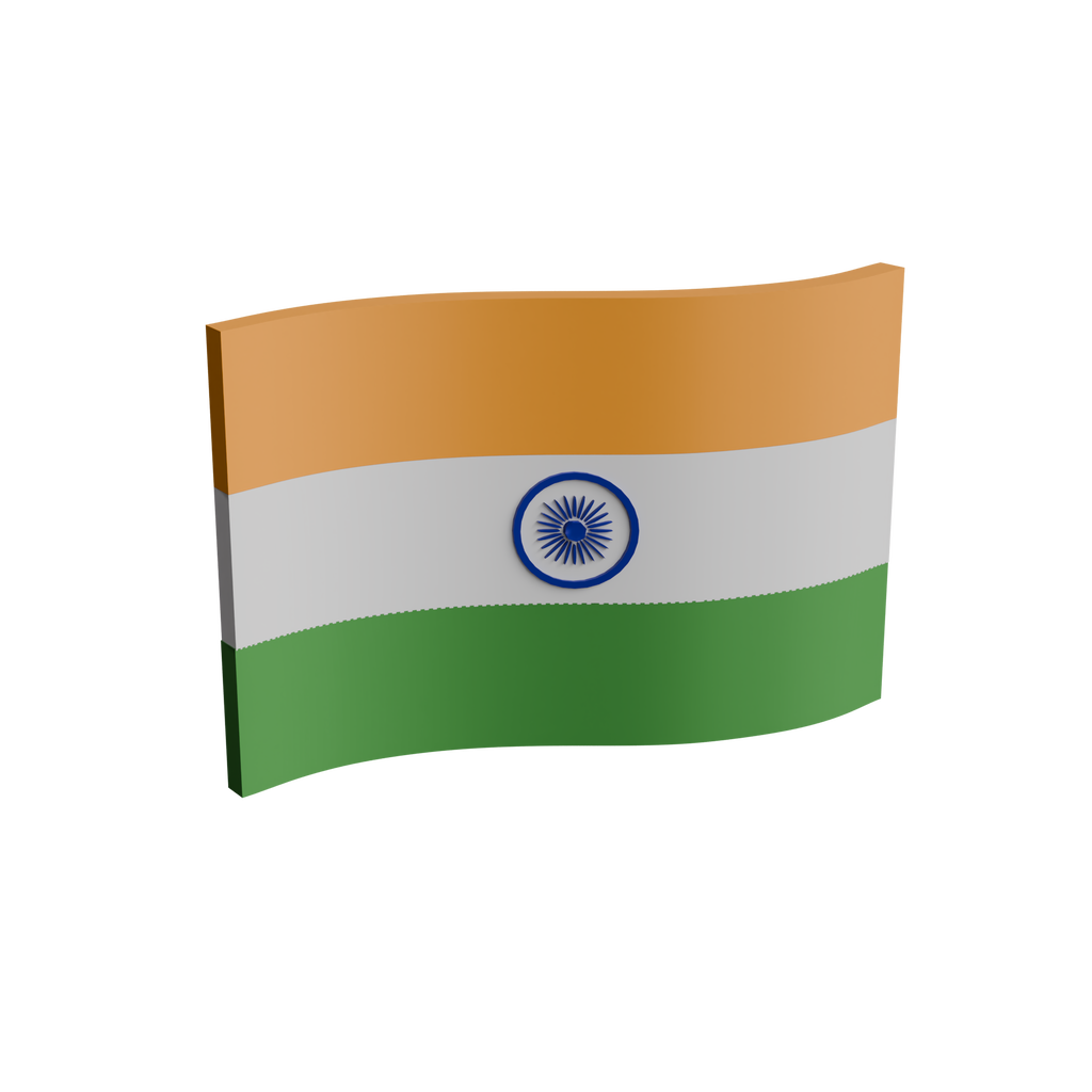 India Flag 3D Print Model