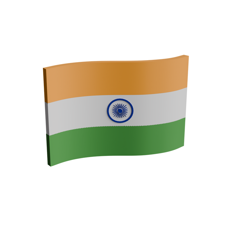India Flag 3D Print Model