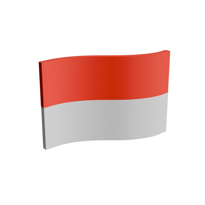Indonesia Flag 3D Print Model