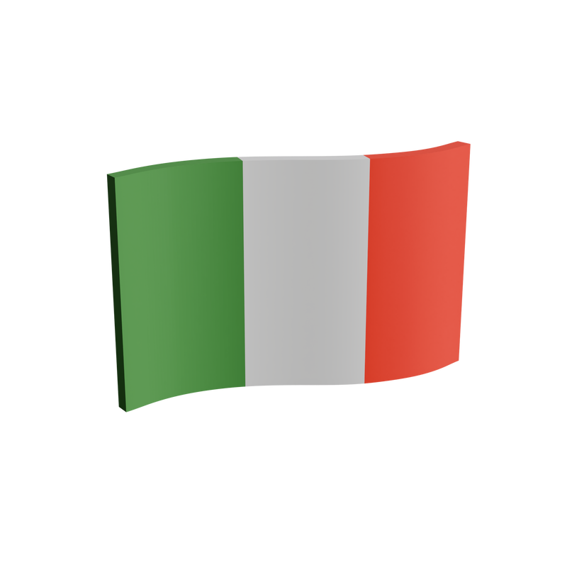 Italy Flag 3D Print Model