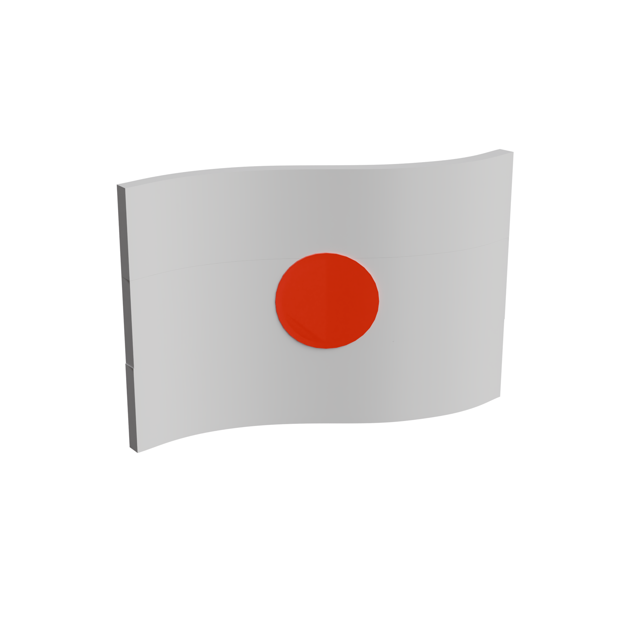 Japan Flag 3D Print Model