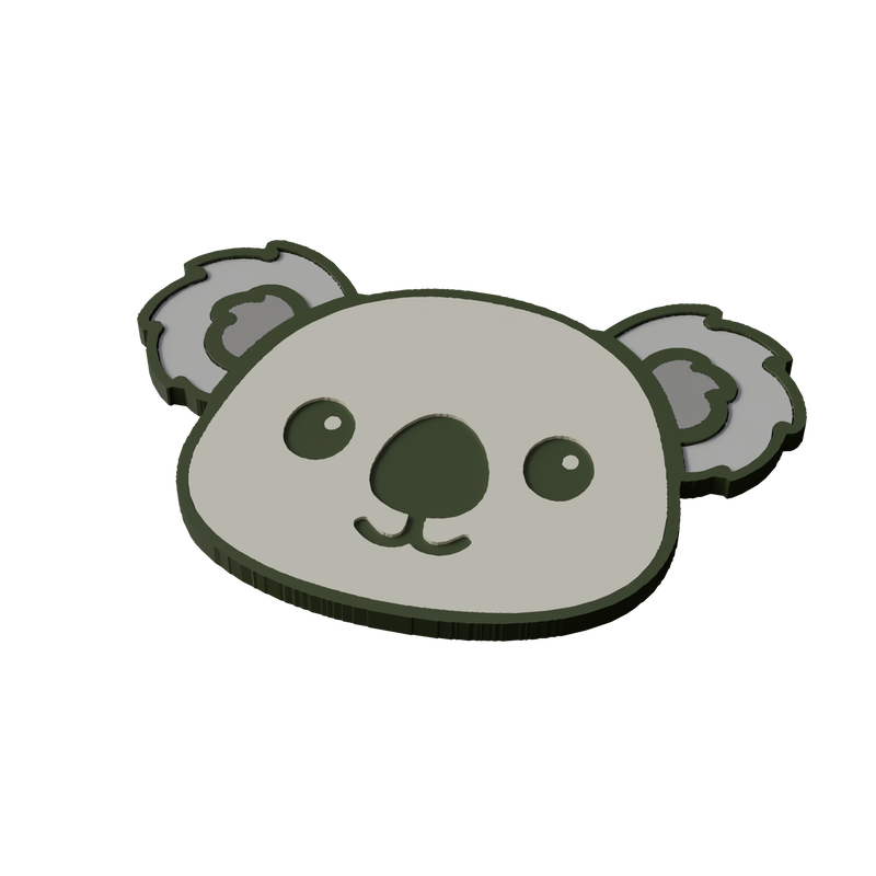 Koala Animal Coaster 3D Print Model