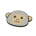 Japanese Macaque Animal Coaster 3D Print Model