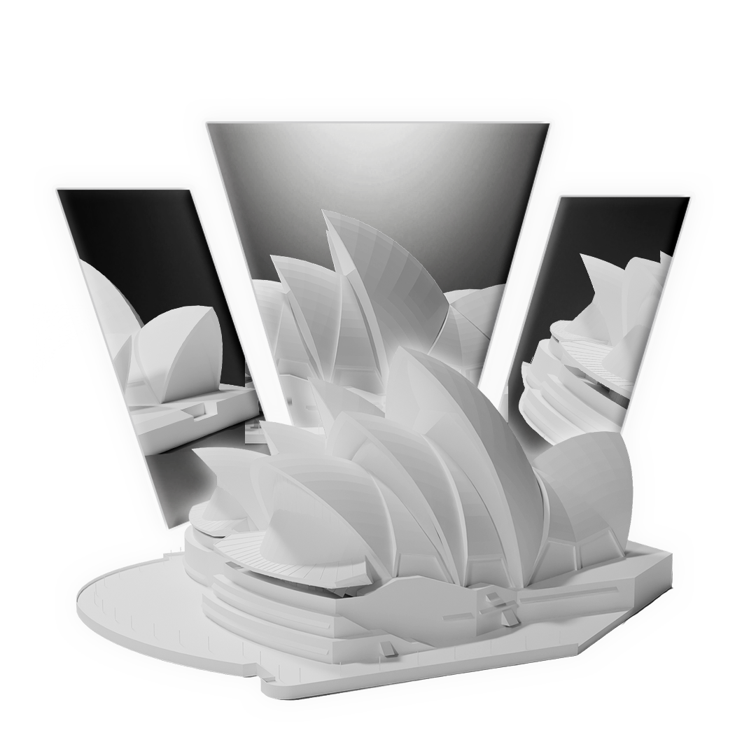 Opera House Monument 3D Print Model
