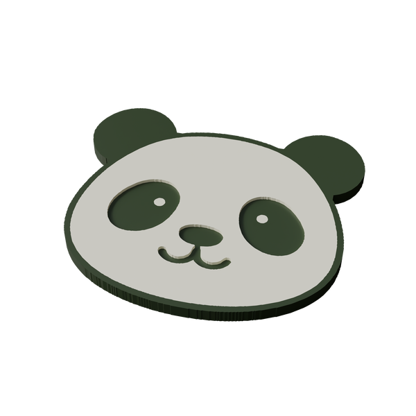 Giant Panda Animal Coaster 3D Print Model