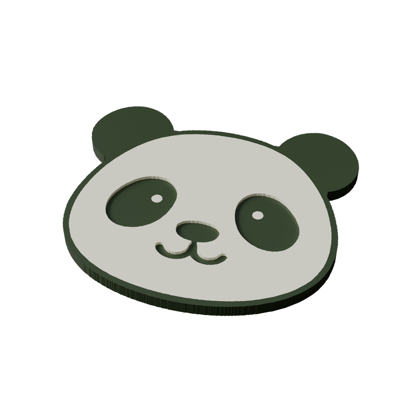 Giant Panda Animal Coaster 3D Print Model