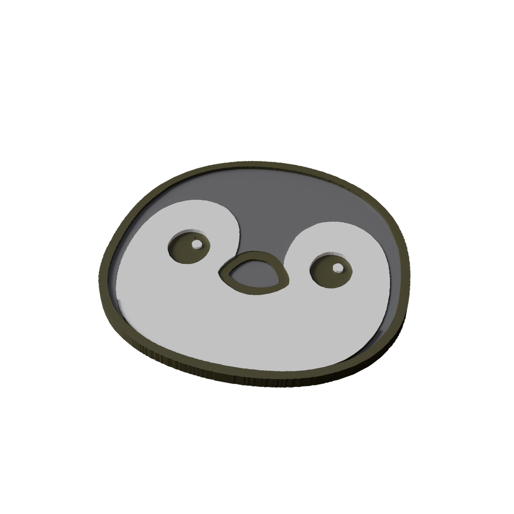 Emperor Penguin Animal Coaster 3D Print Model