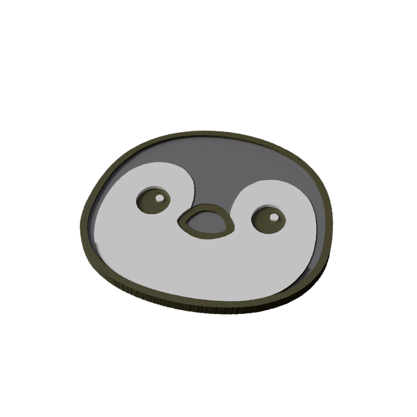 Emperor Penguin Animal Coaster 3D Print Model