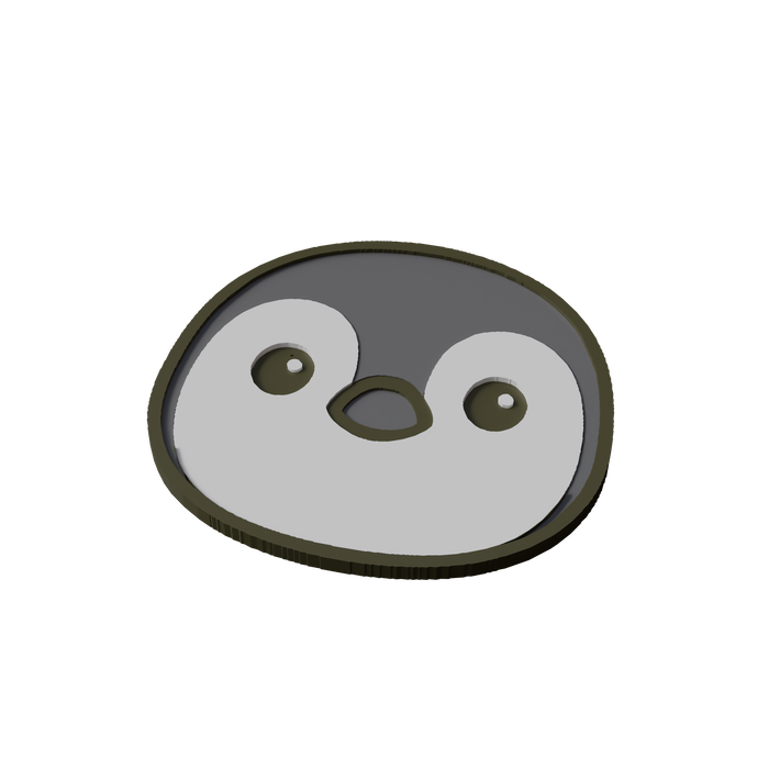 Emperor Penguin Animal Coaster 3D Print Model
