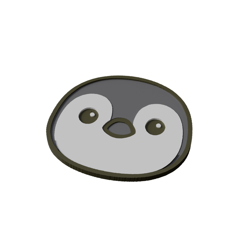 Emperor Penguin Animal Coaster 3D Print Model