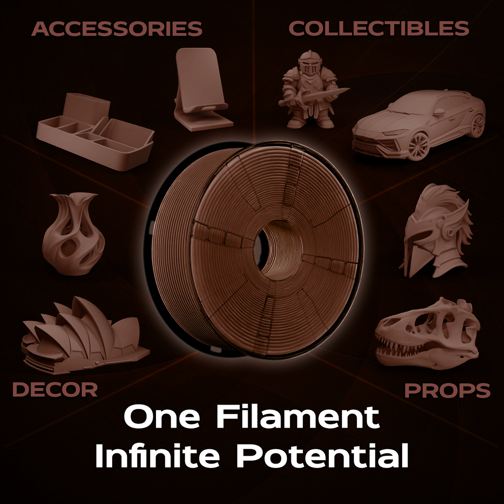 Chocolate Brown Matte PLA 1kg