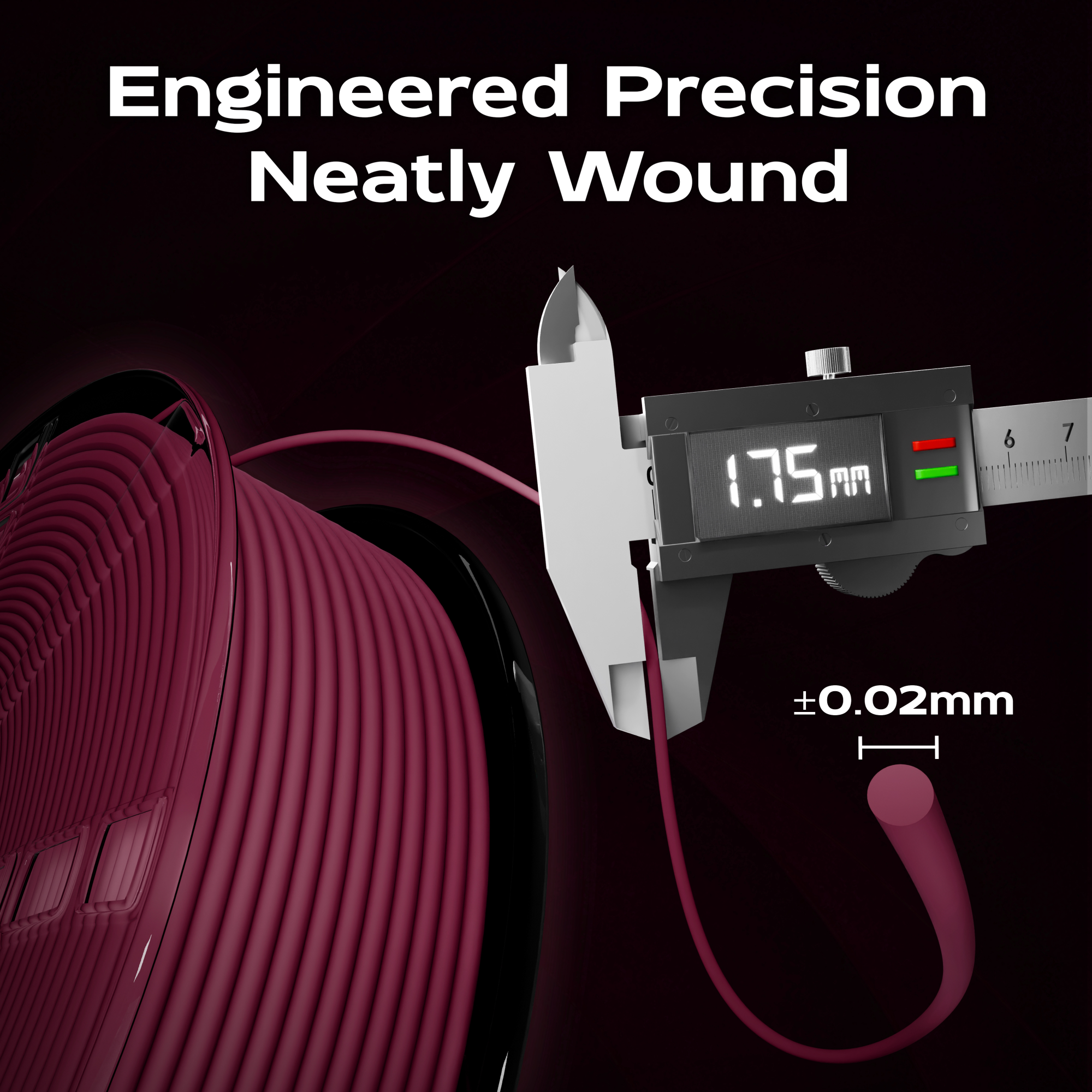 Burgundy Matte PLA 1kg