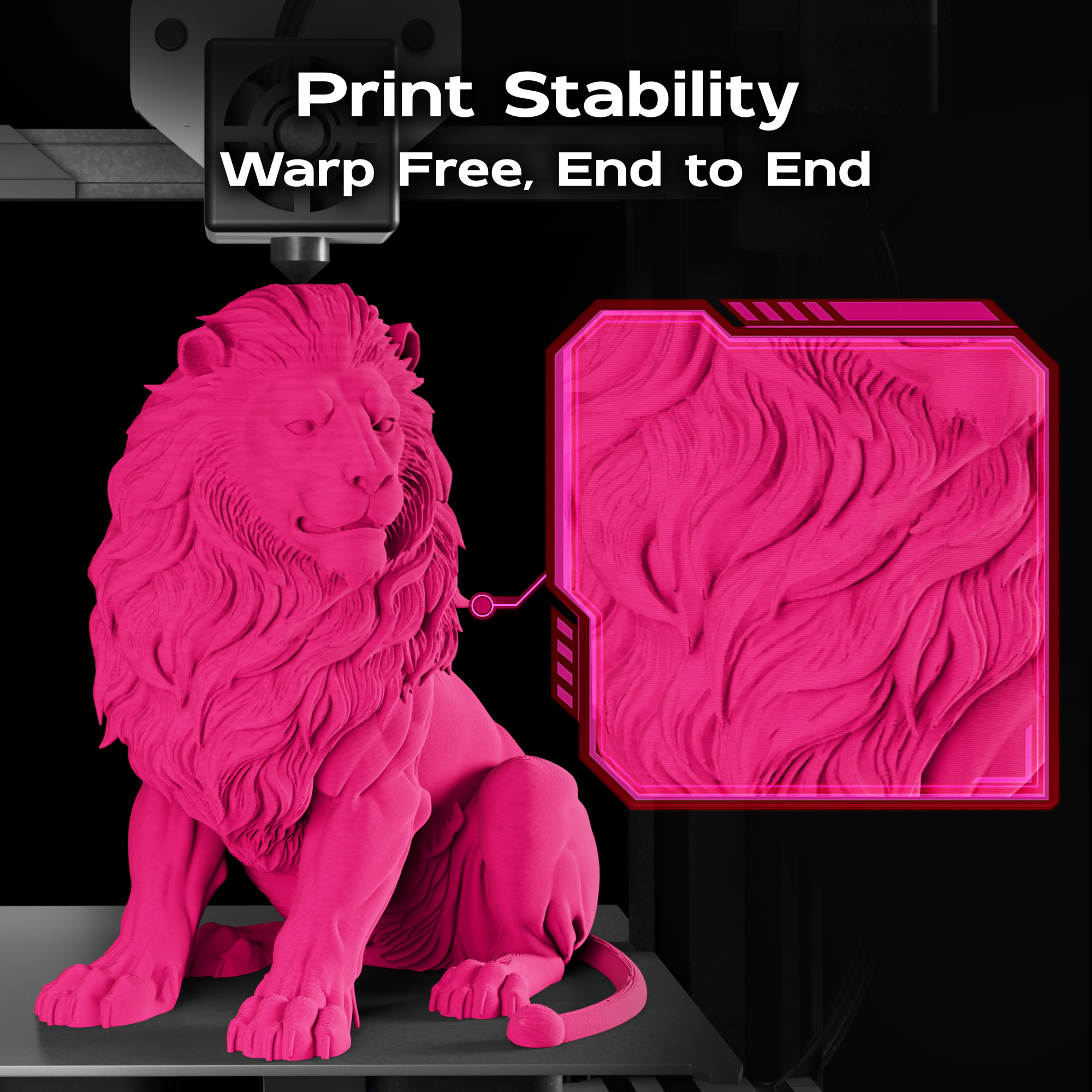 Hot Pink Matte PLA 1kg