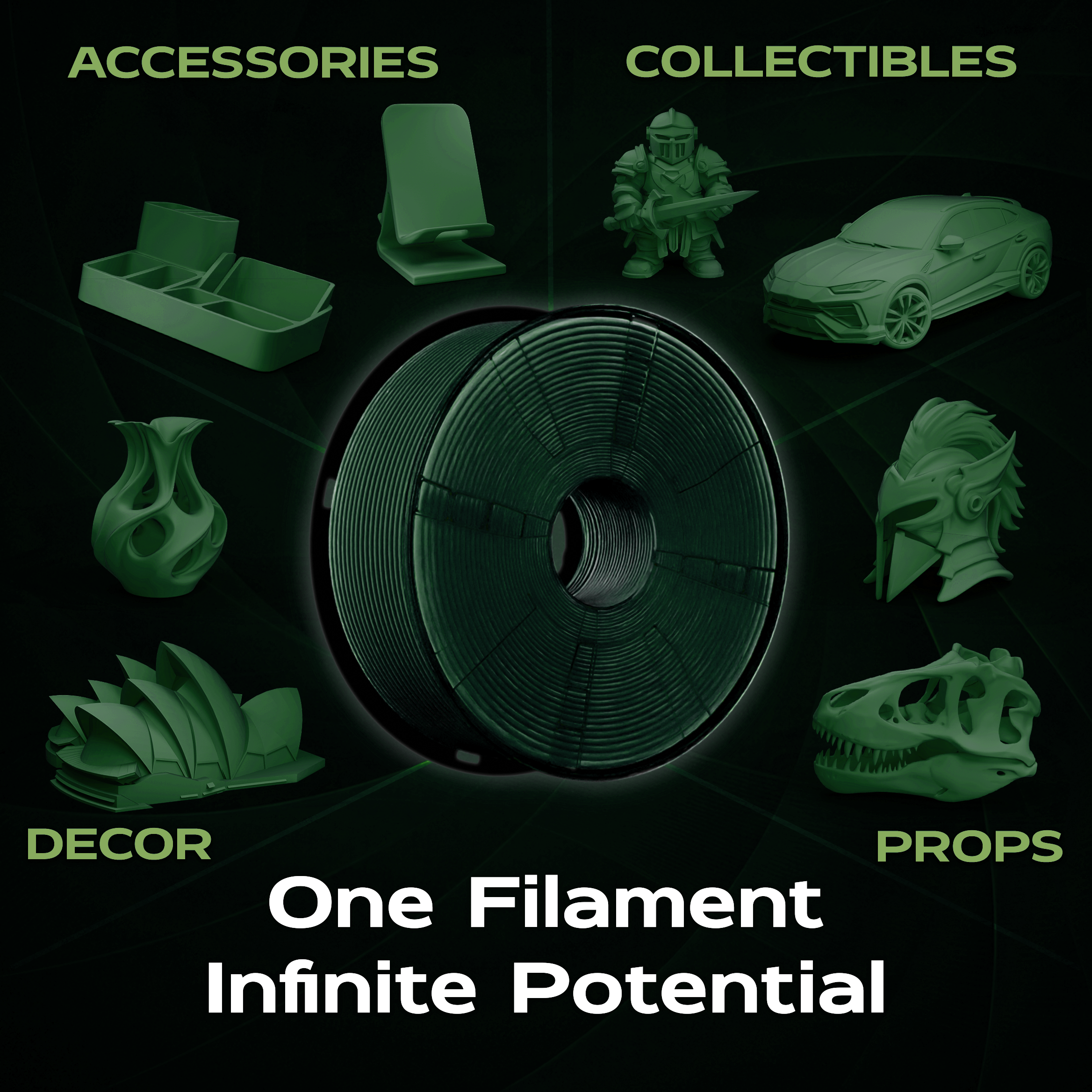 Forest Green Matte PLA 1kg