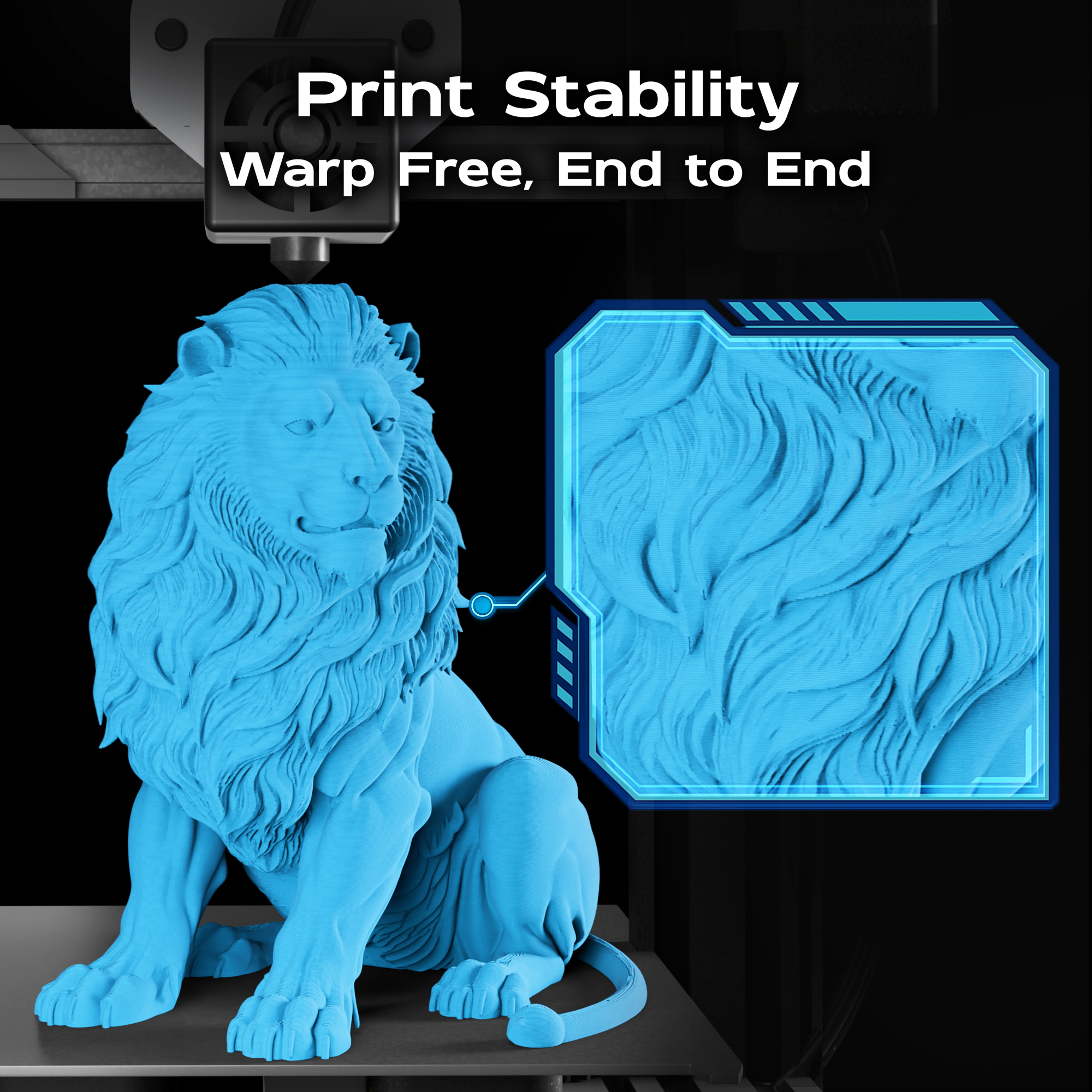 Cyan Matte PLA 1kg