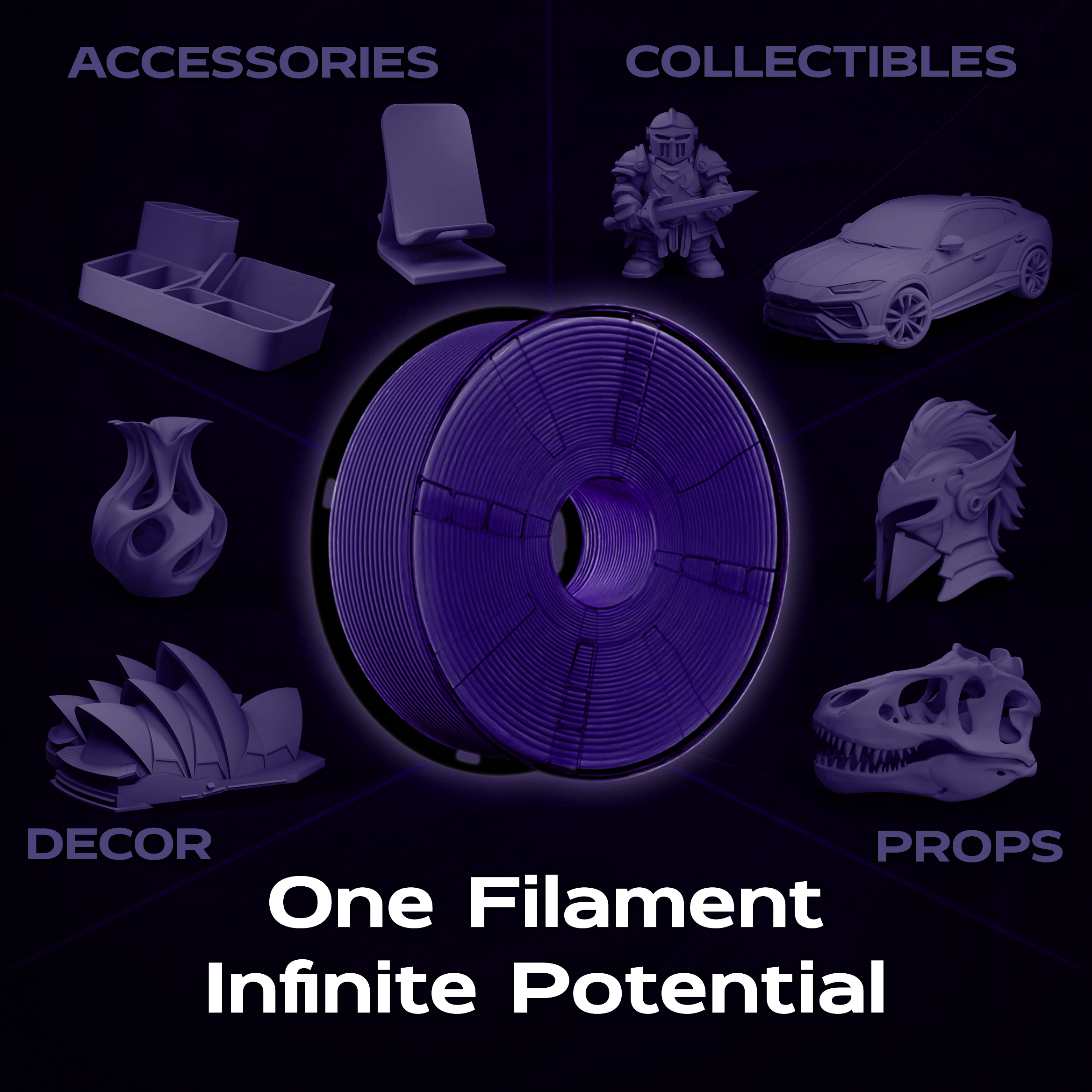 Deep Purple Matte PLA 1kg