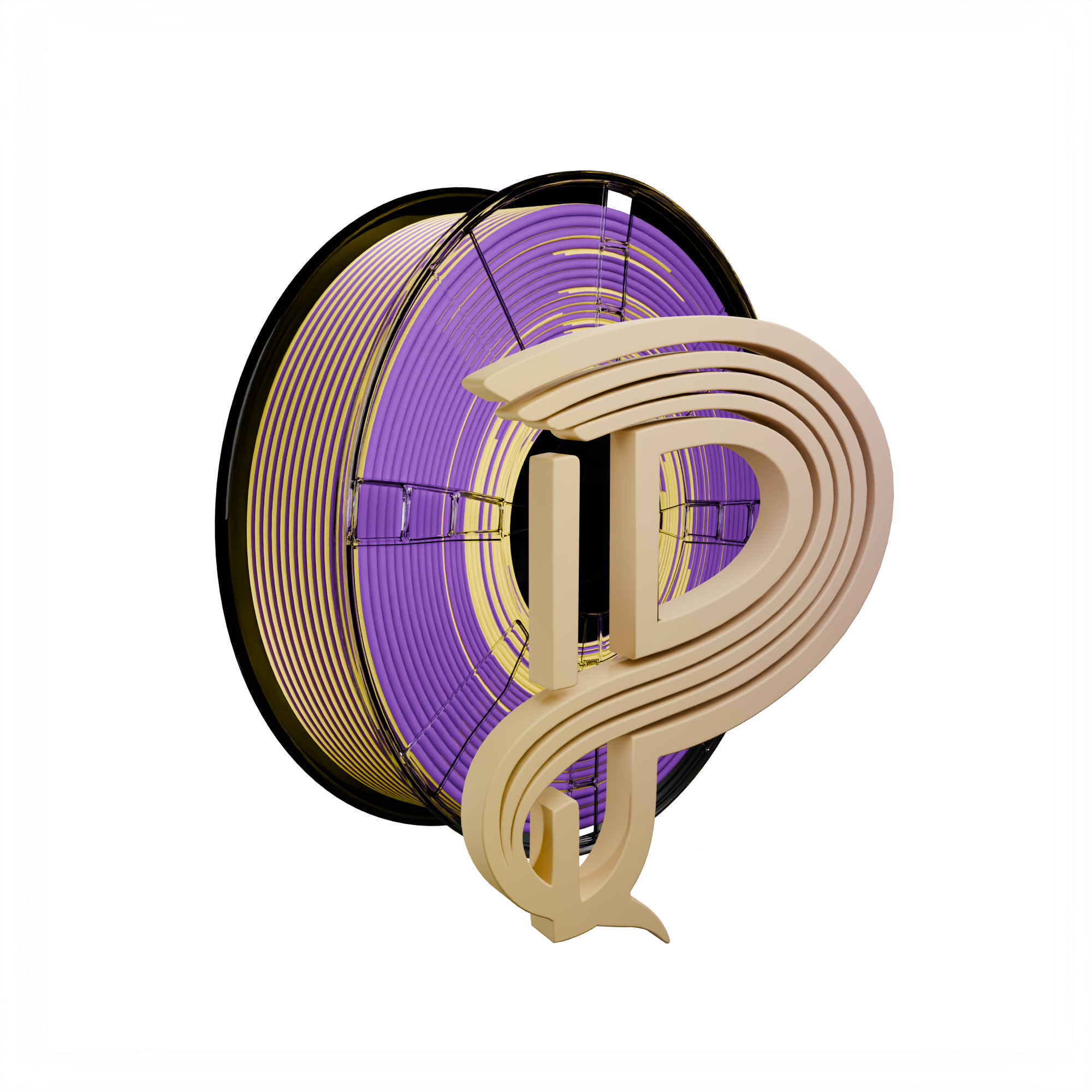 Golden Eclipse (Dark Purple Yellow) Bi Matte PLA 1kg Main image