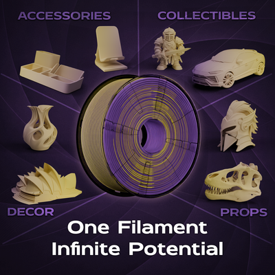 Golden Eclipse (Dark Purple Yellow) Bi Matte PLA 1kg