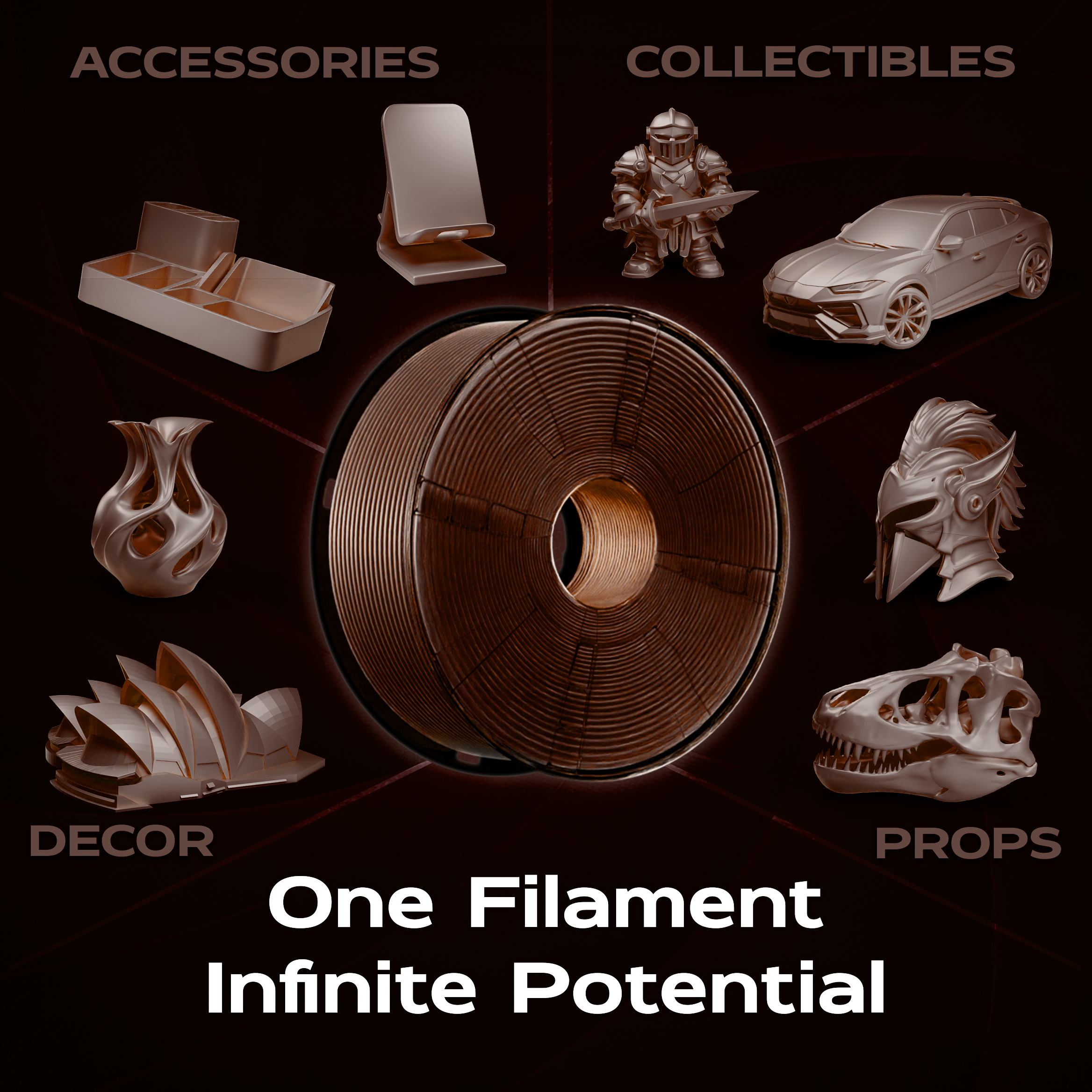 Chocolate Brown PLA 1kg