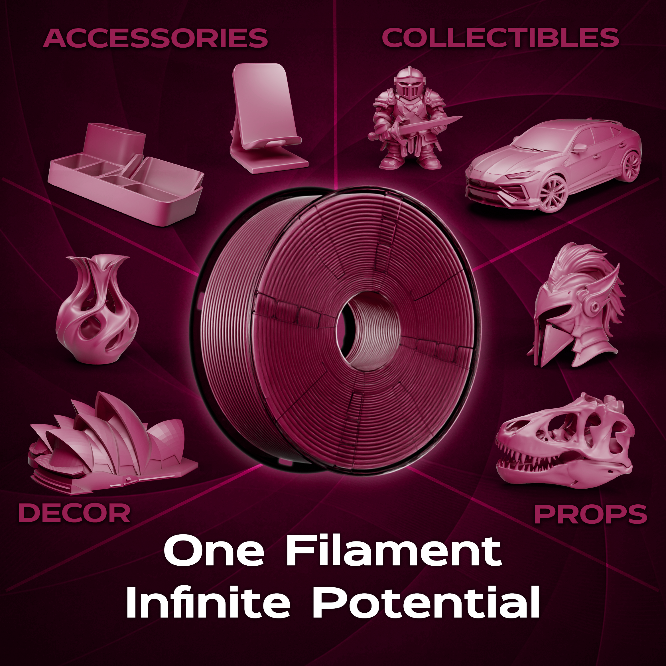 Burgundy PLA 1kg