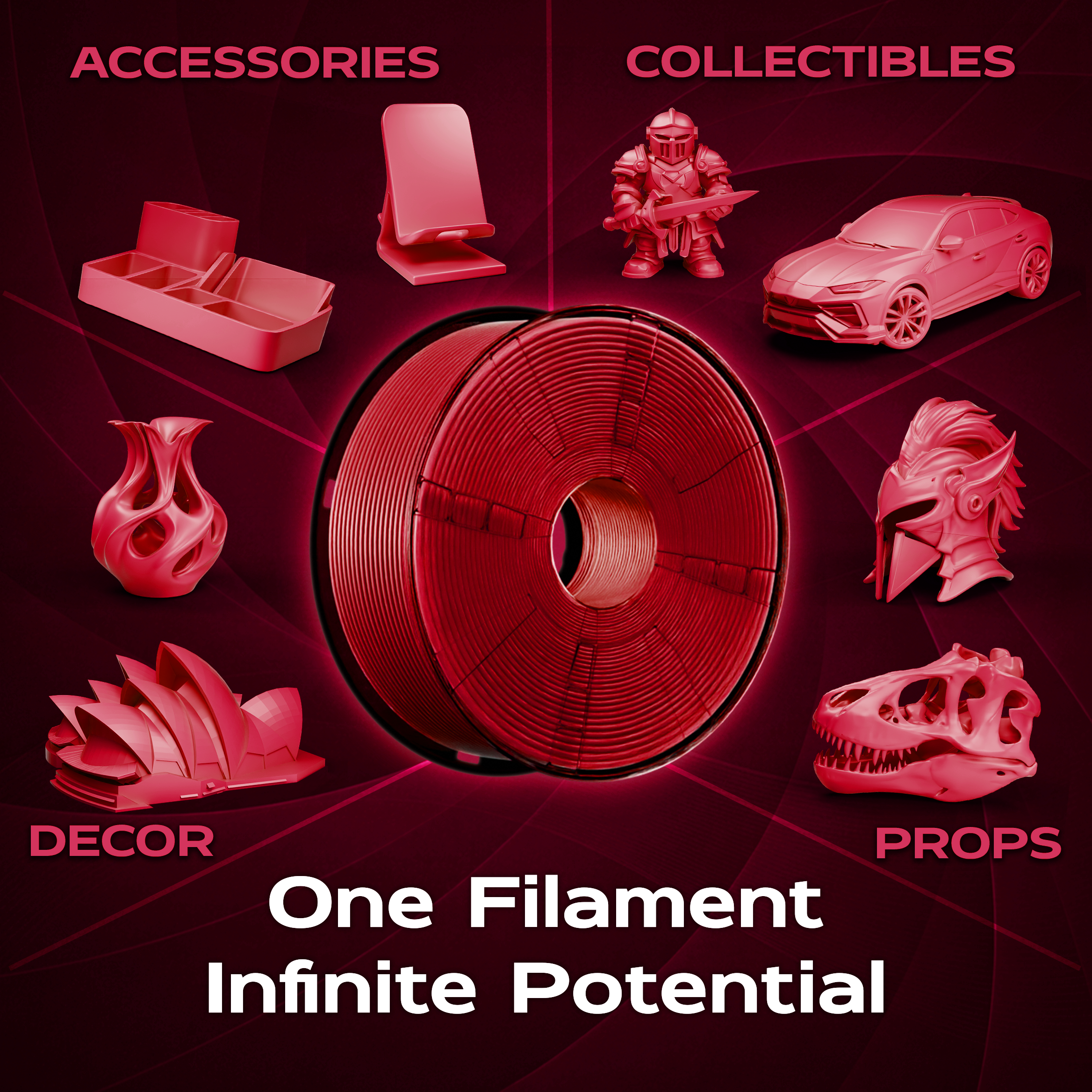 Crimson Red PLA 1kg
