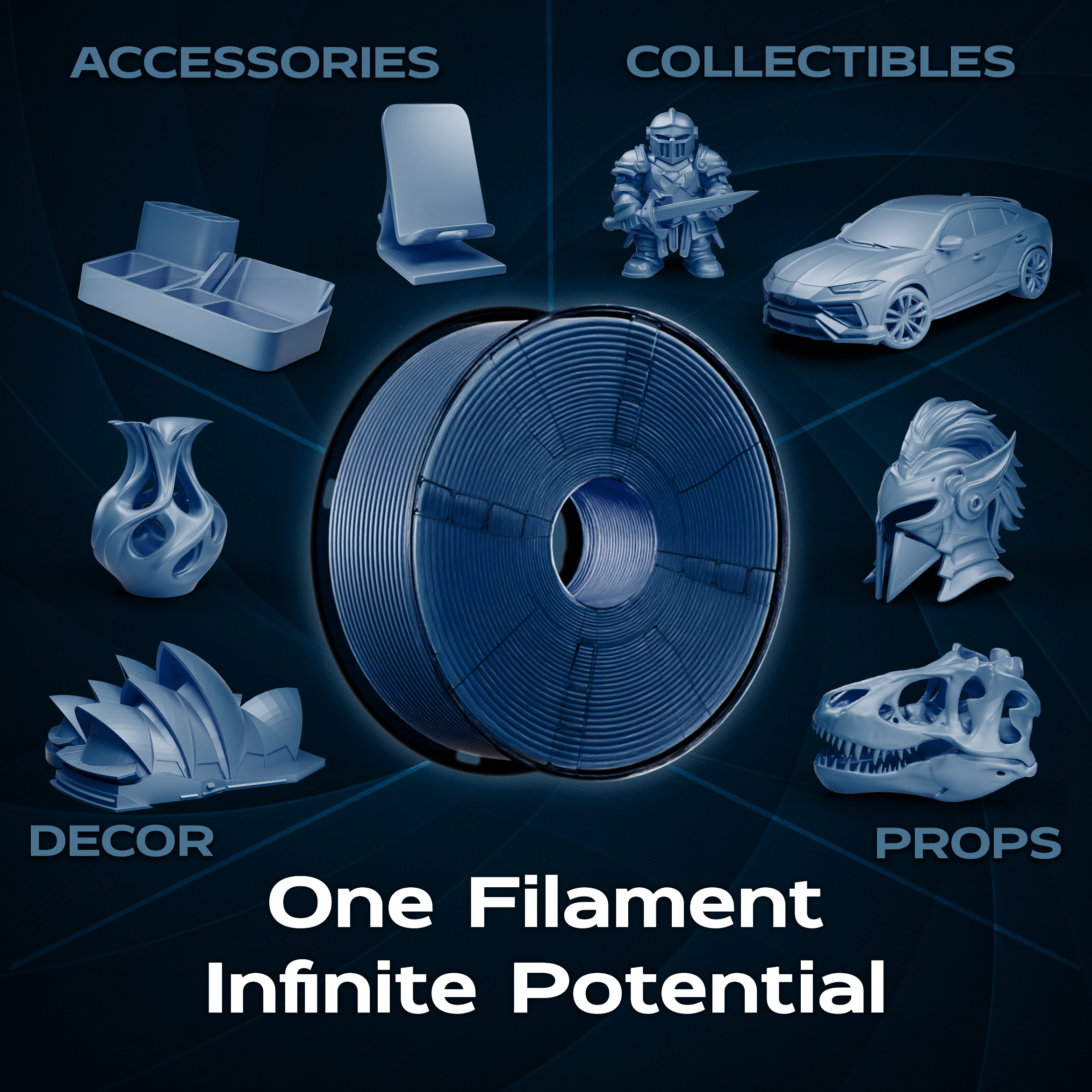 Steel Blue PLA 1kg