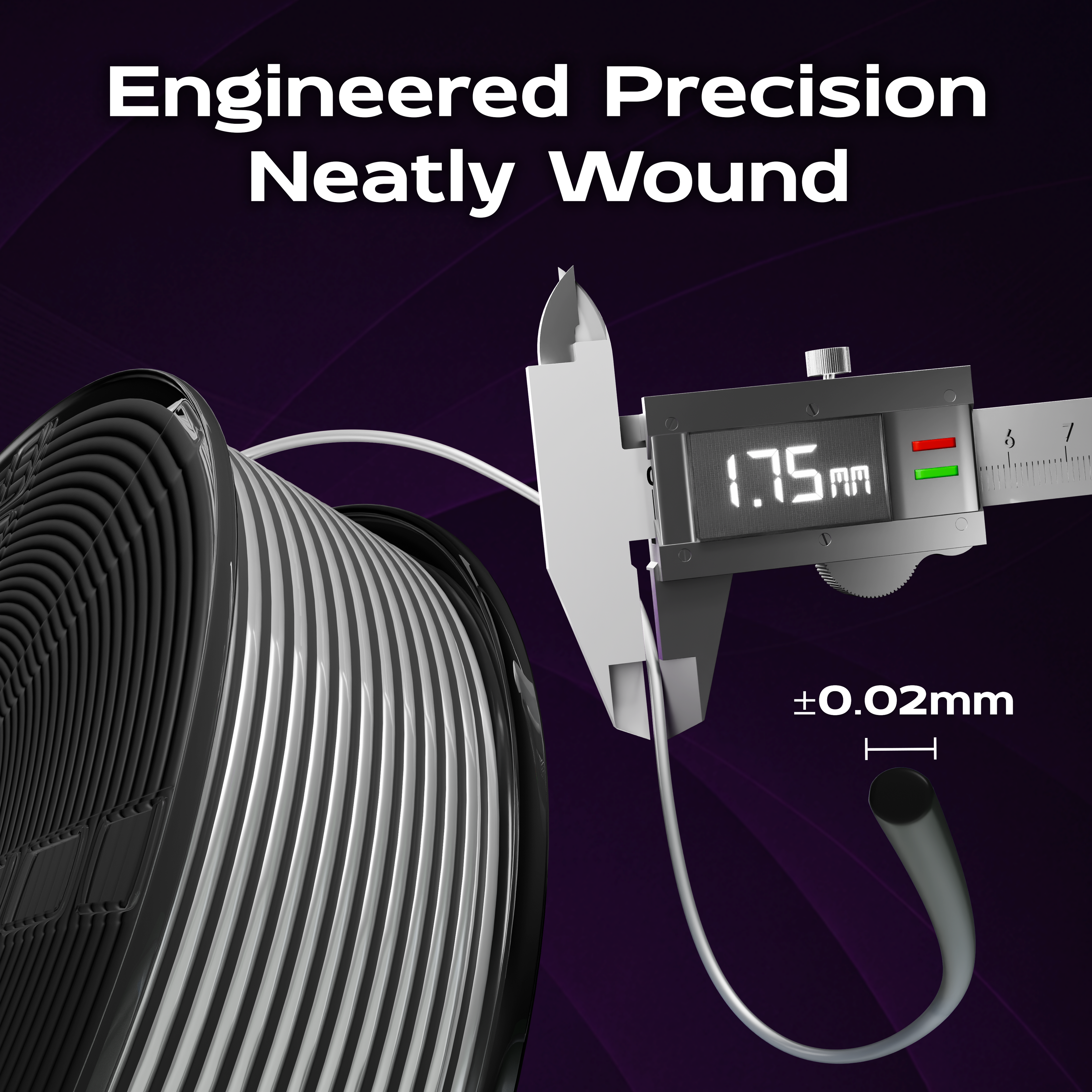 Noir Vision (Silver Black) Bi Silk PLA 1kg