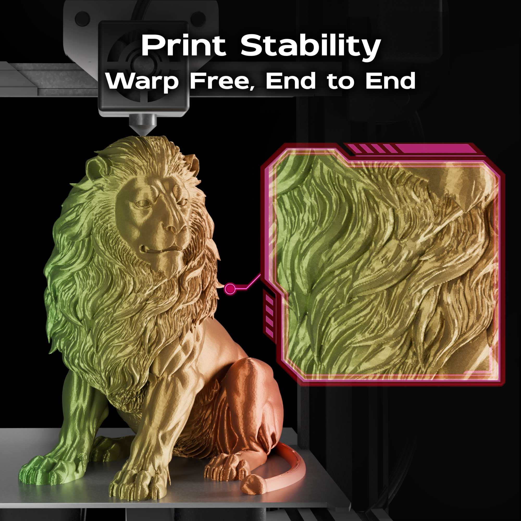Forest Flare (Red Green) Bi Silk PLA 1kg