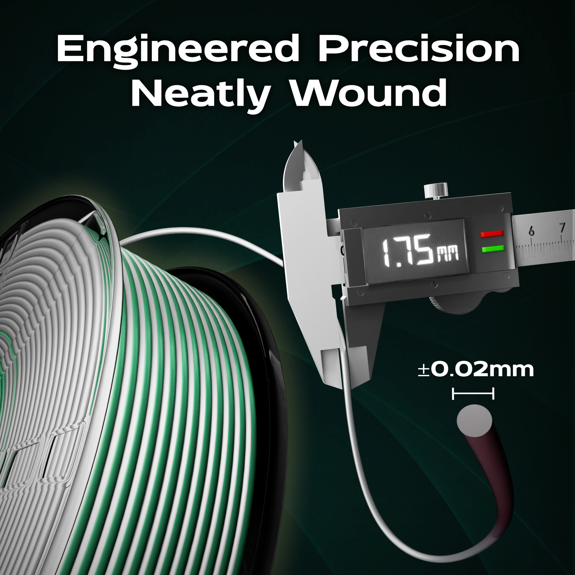 Arctic Emerald (Silver Green) Bi Silk PLA 1kg